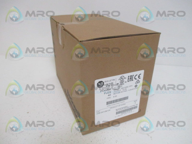 ALLEN BRADLEY POWERFLEX 40 22B-D010N104 SER. A F/W 6.02 AC DRIVE *NEW IN BOX*