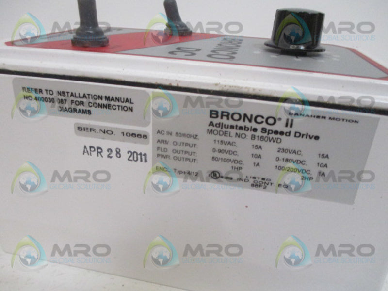 DANAHER B160WD ADJUSTABLE SPEED DRIVE *NEW IN BOX*