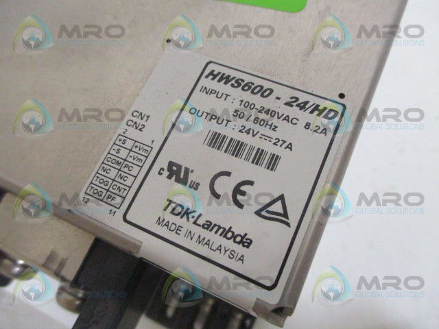 LAMBDA HWS600-24/HD POWER SUPPLY *USED*