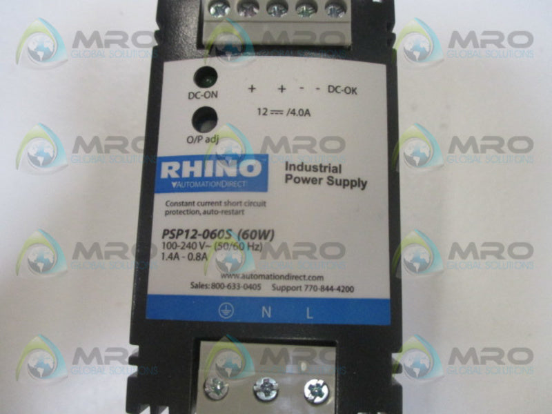 RHINO PSP12-060S (60W) POWER SUPPLY 100-240V *NEW NO BOX*