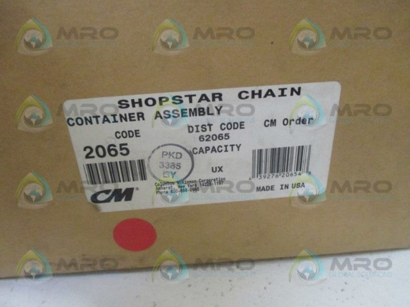 COLUMBUS MCKINNON 2065 CHAIN CONTAINER ASSEMBLY *NEW IN BOX*