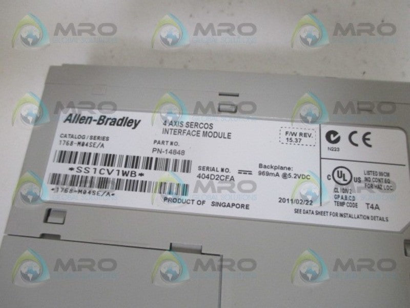 ALLEN BRADLEY 1768-M04SE SER. A F/W 15.37 INTERFACE MODULE *NEW NO BOX*