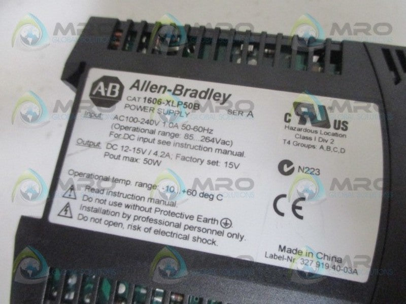ALLEN BRADLEY 1606-XLP50B SER. A POWER SUPPLY *USED*