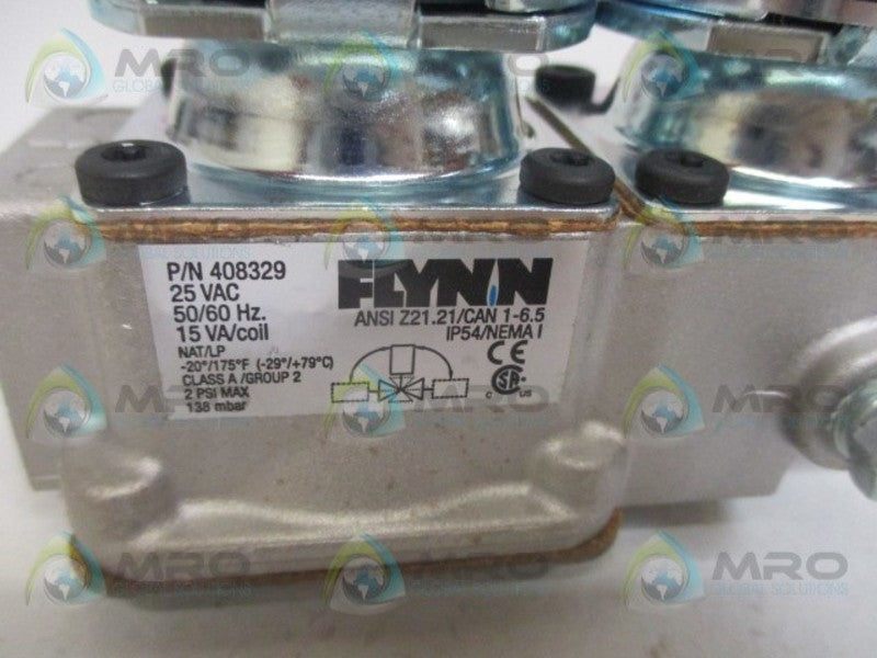 FLYNN 408329 GAS VALVE 25VAC (AS PICTURED) *NEW NO BOX*