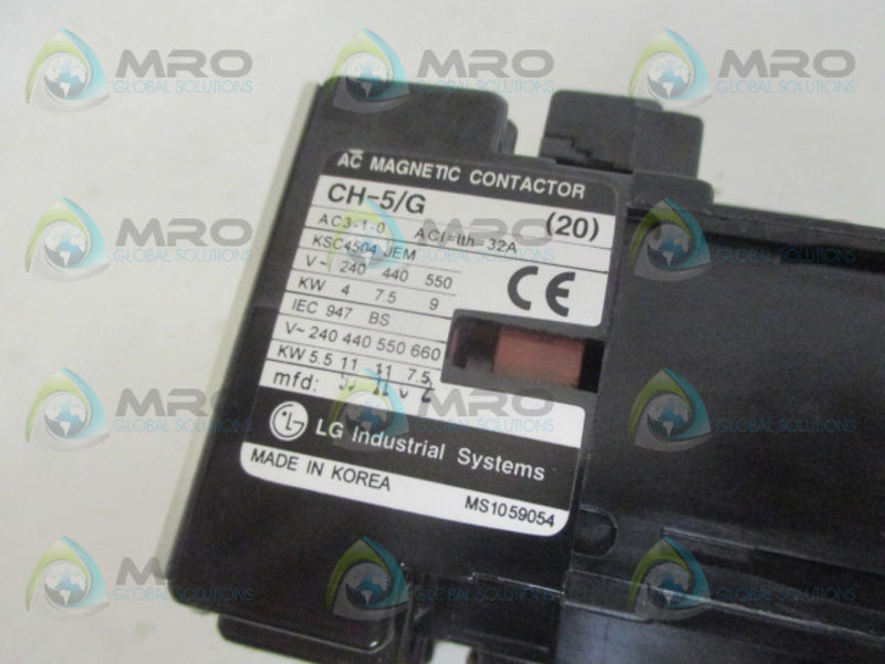 LG CH-5/G MAGNETIC CONTACTOR 24VDC *NEW NO BOX*