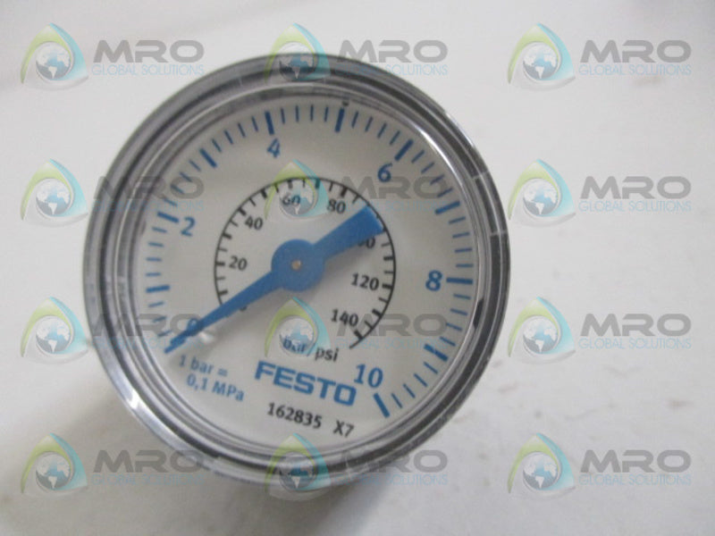 FESTO MA-40-10-1/8-EN PRESSURE GAUGE 0-140 PSI 0-10 BAR *NEW IN BOX*