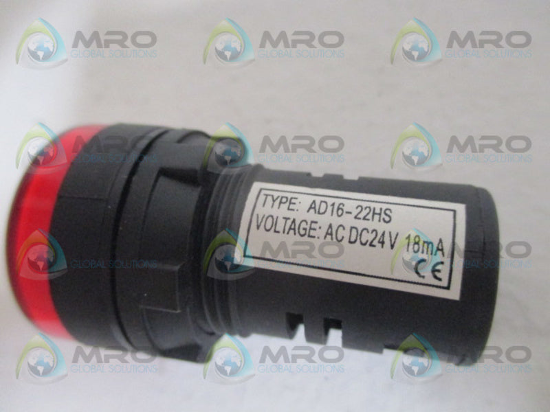 INDUSTRIAL MRO AD16-22HS RED LED INDICATOR LIGHT 24V *NEW NO BOX*