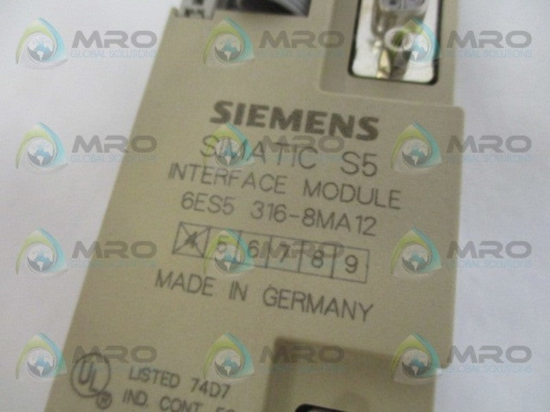 SIEMENS SIMATIC S5 6ES5316-8MA12 INTERFACE MODULE *NEW NO BOX*