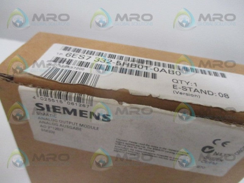 SIEMENS SIMATIC S7 6ES7332-5HB01-0AB0 ANALOG OUTPUT MODULE *NEW IN BOX*