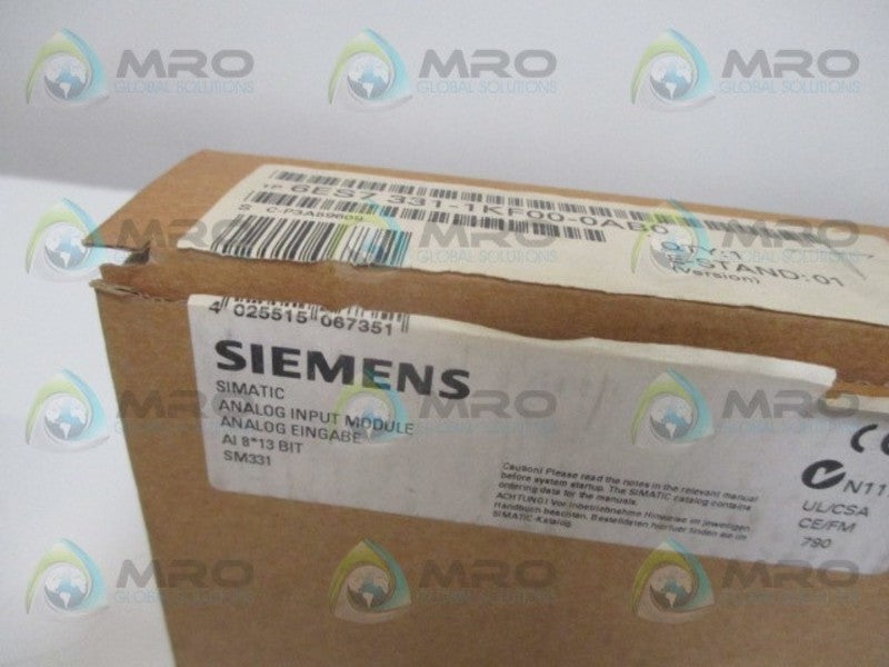 SIEMENS SIMATIC S5 6ES7331-1KF00-0AB0 ANALOG INPUT MODULE *NEW IN BOX*