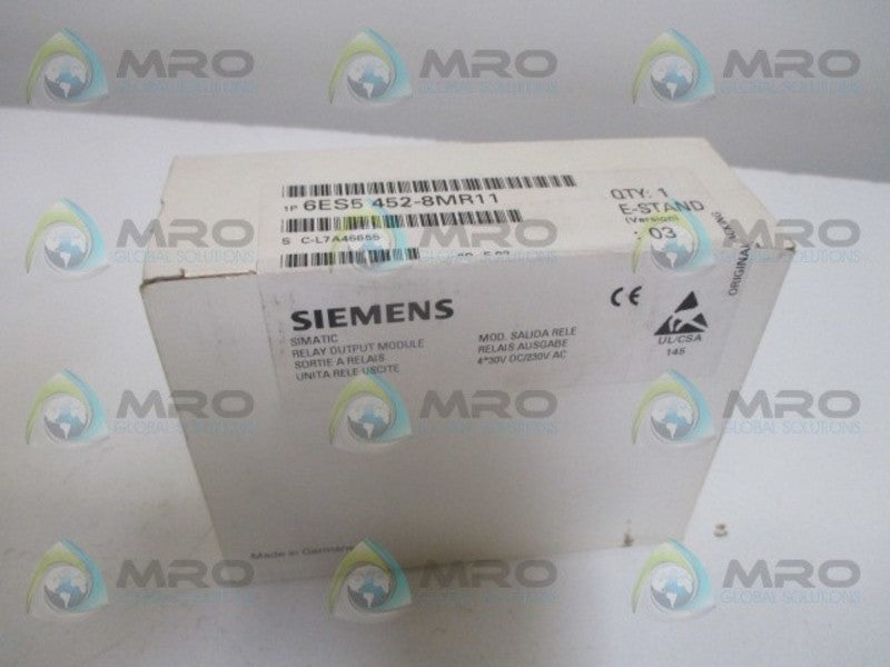 SIEMENS SIMATIC S5 6ES5452-8MR11 RELAY OUTPUT MODULE *FACTORY SEALED*