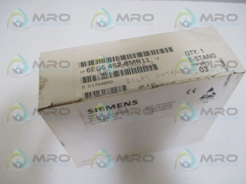 SIEMENS SIMATIC S5 6ES5452-8MR11 RELAY OUTPUT MODULE *FACTORY SEALED*