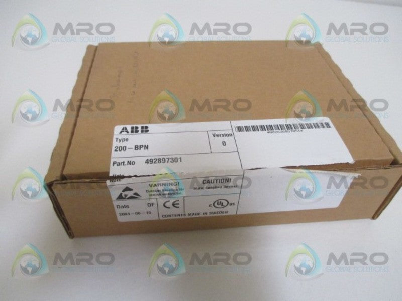 ABB 200-BPN BACKPLANE 492897301 *NEW IN BOX*