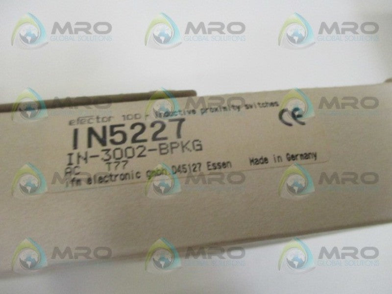 IFM EFECTOR IN5227 INDUCTIVE PROXIMITY SWITCH IN-3002-BPKG *NEW IN BOX*