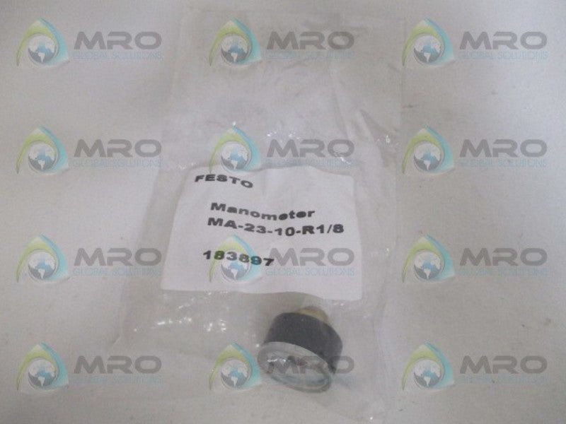 FESTO MA-23-10-R1/8 MANOMETER 0-140PSI / 0-10 BAR *NEW IN FACTORY BAG*