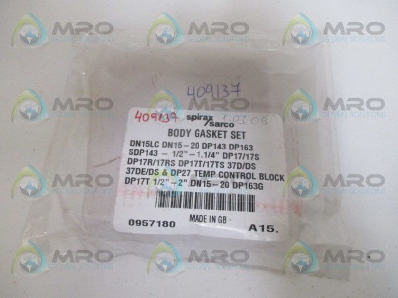 SPIRAX SARCO 0957180 BODY GASKET SET *NEW IN FACTORY BAG*