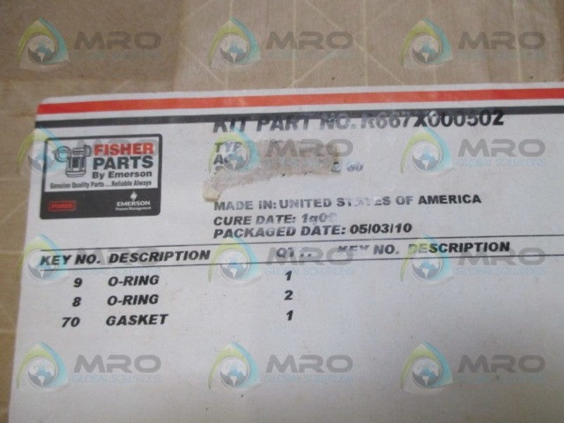FISHER R667X000502 ACUATOR REPAIR KIT *NEW IN ORIGINAL PACKAGE*