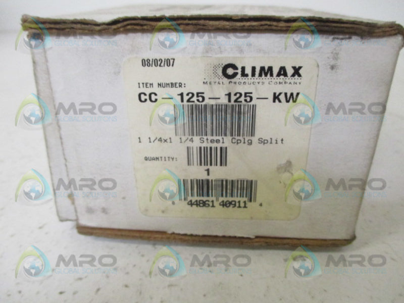 CLIMAX CC-125-125-KW SPLIT SHAFT COUPLING 1-1/4" *NEW IN BOX*
