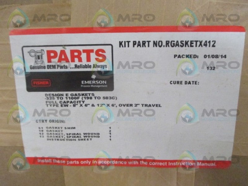 FISHER RGASKETX412 GASKET KIT NSMP