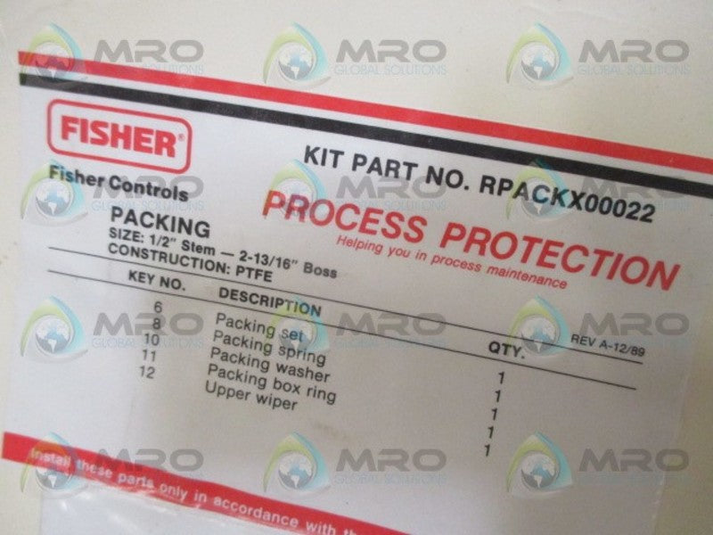 FISHER RPACKX00022 VALVE REPAIR KIT *NEW IN ORIGINAL PACKAGE*