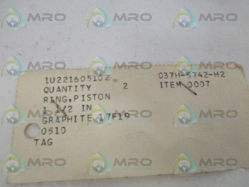 FISHER 1U221605102 PISTON RING *NEW NO BOX*