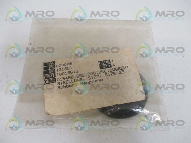 FLOWSERVE BELLOWS 10016613 RUBBER NEORENE *NEW NO BOX*