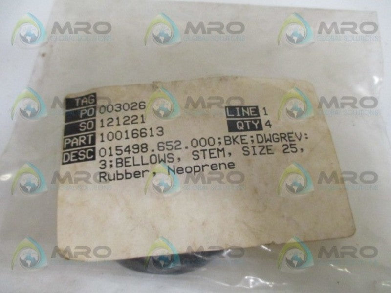 FLOWSERVE BELLOWS 10016613 RUBBER NEORENE *NEW NO BOX*
