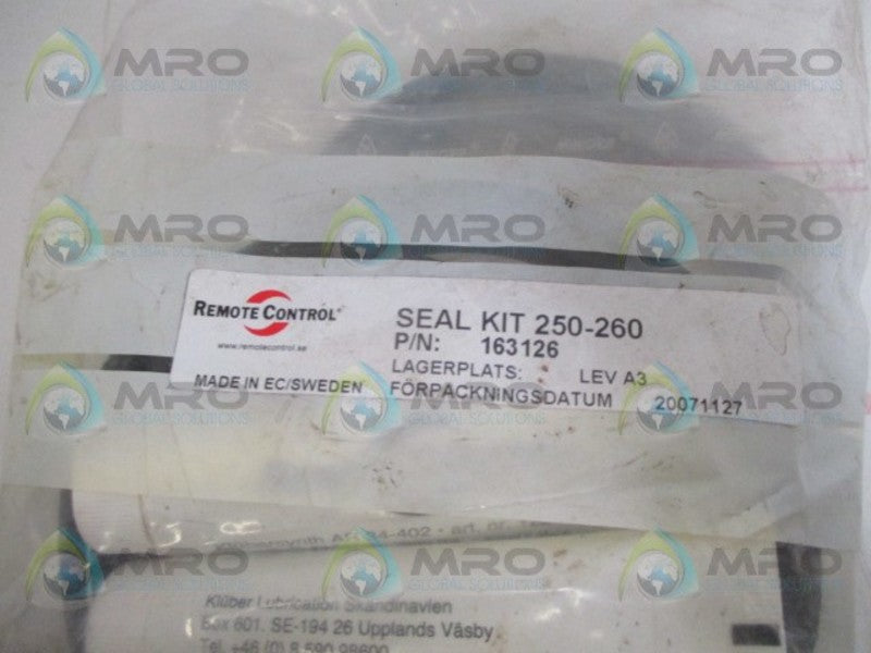REMOTE CONTROL 163126 SEAL KIT 250-260 *NEW IN FACTORY BAG*
