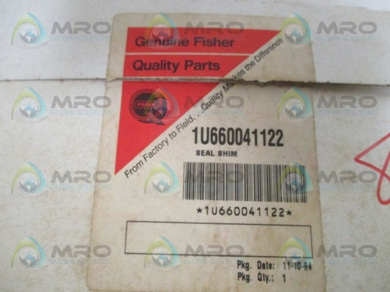 FISHER 1U660041122 SEAL SHIM *NEW IN ORIGINAL PACKAGE*