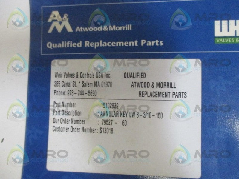 ATWOOD & MORRILL 15102839 ANNULAR KEY NSMP