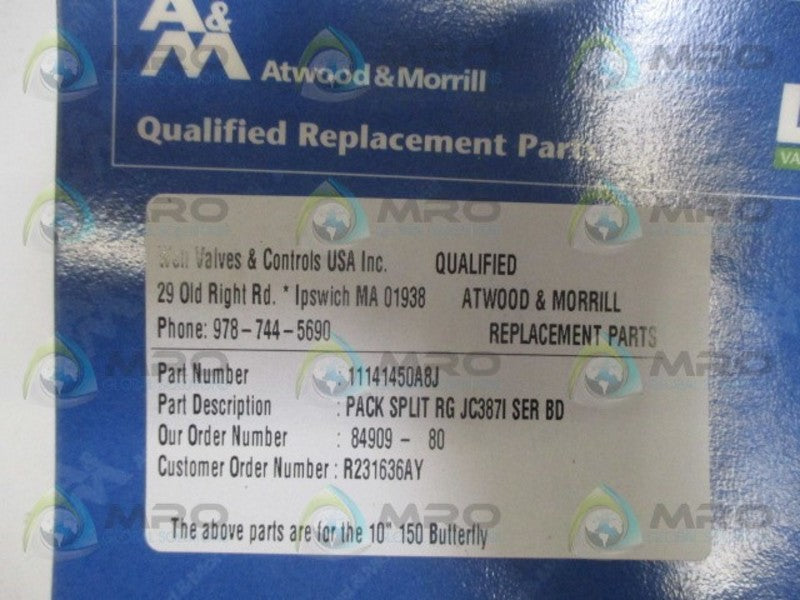 ATWOOD & MORRILL 11141450A8J BEARING WIPER RING NSMP