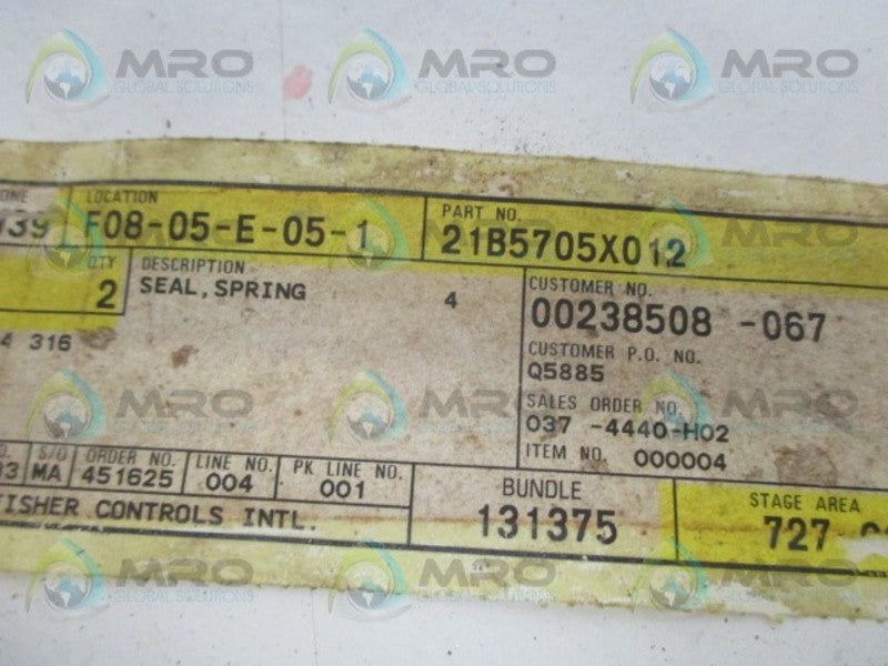 FISHER 21B5705X012 SPRING SEAL NSNP