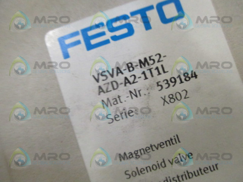 FESTO VSVA-B-M52-AZD-A2-1T1L SOLENOID VALVE *NEW IN BOX*