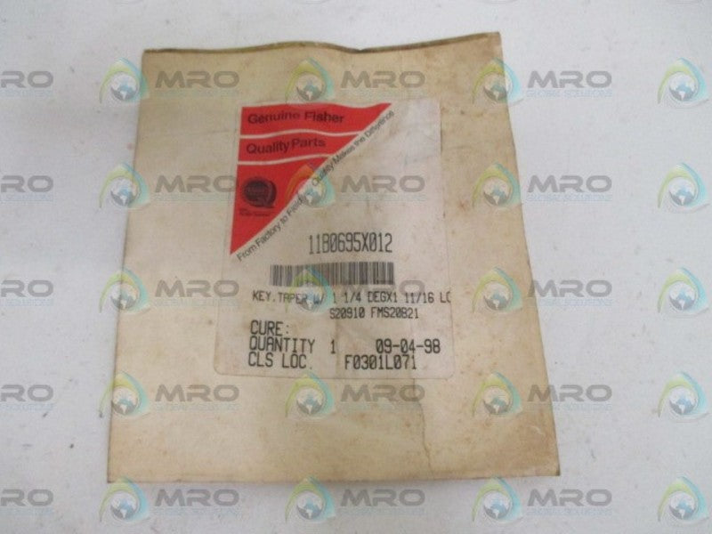 FISHER 11B0695X012 TAPER KEY *NEW IN ORIGINAL PACKAGE*