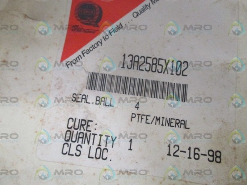 FISHER 13A2585X102 BALL SEAL *NEW IN ORIGINAL PACKAGE*