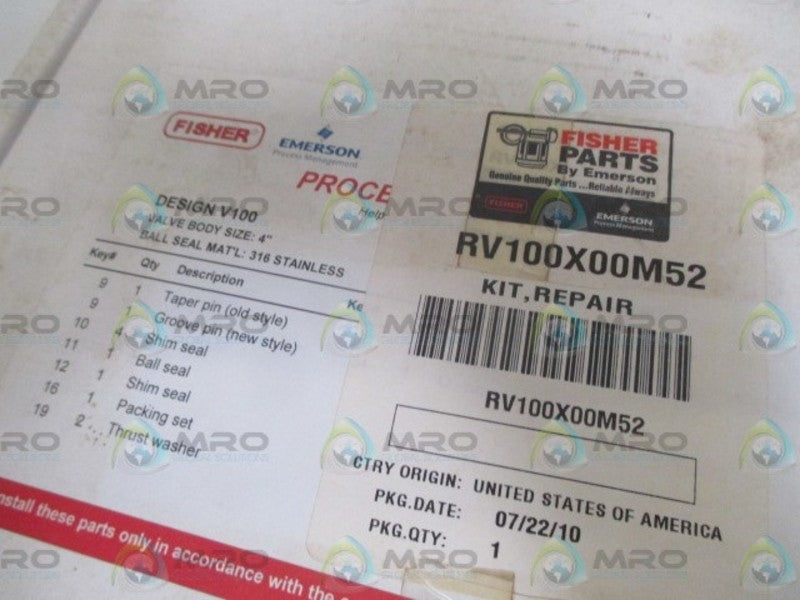 FISHER RV100X00M52 REPAIR KIT *NEW IN BOX*