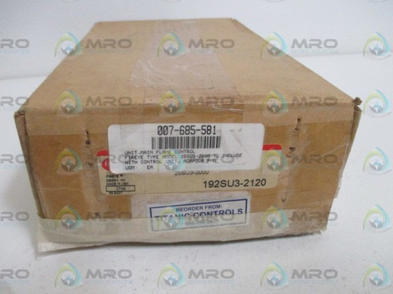 FIREYE 192SU3-2120 ADAPTER 19" *NEW IN BOX*