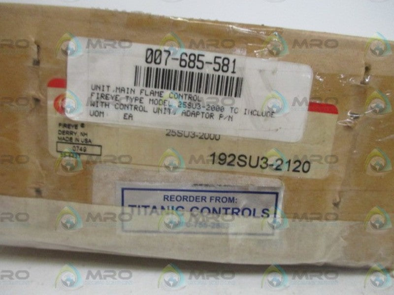 FIREYE 192SU3-2120 ADAPTER 19" *NEW IN BOX*
