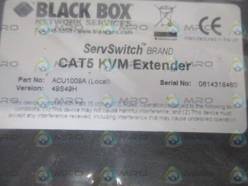 BLACK BOX ACU1009A EXTENDER KIT (AS PICTURED) *NEW IN BOX*