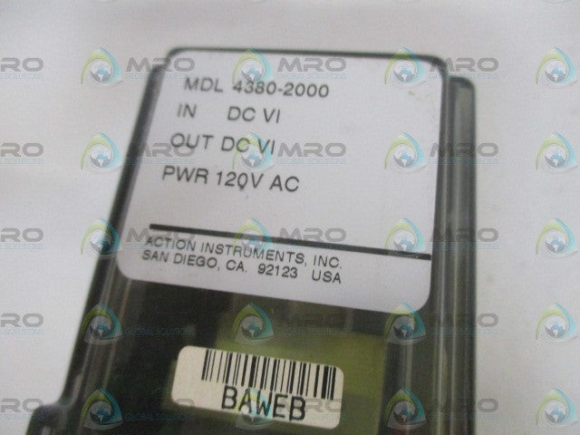 ACTION PAK 4380-2000 SIGNAL CONDITIONER RELAY 120VAC *NEW NO BOX*