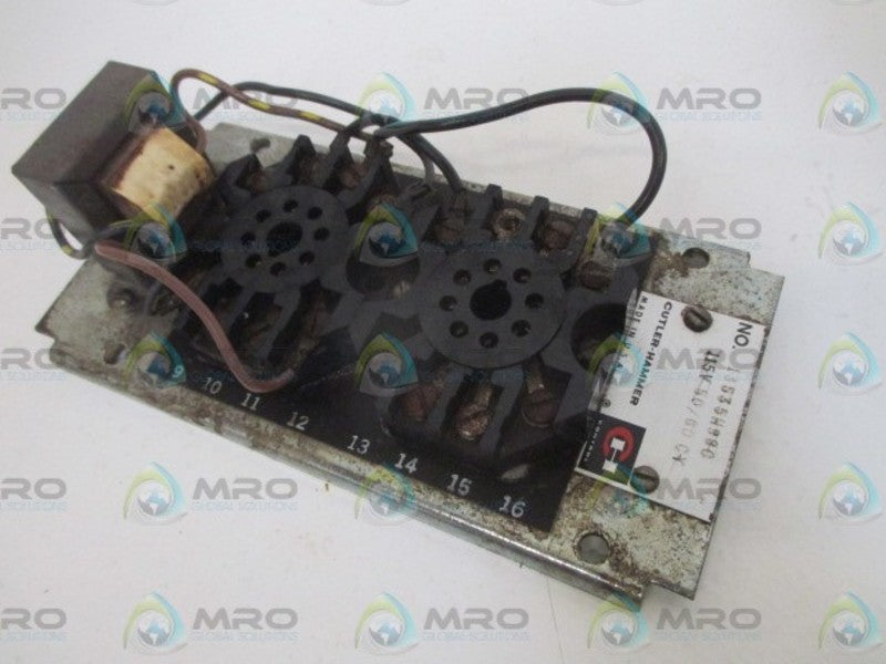 CUTLER HAMMER 13535H98C TRANSISTOR CONTROLLED RELAY 115V (AS PICTURED) *USED*