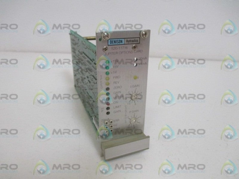DENISON HYDRAULICS S20-11716 JUPITER OPTIONS CARD (REPAIRED) *USED*