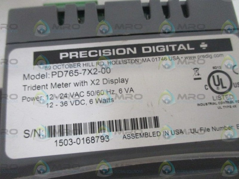 PRECISION DIGITAL PD765-7X2-00 TEMPERATURE METER (REPAIRED) *USED*