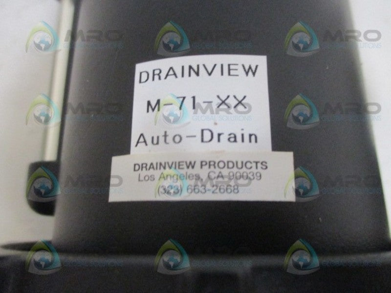 DRAINVIEW M-71-XX AUTO DRAIN *NEW NO BOX*