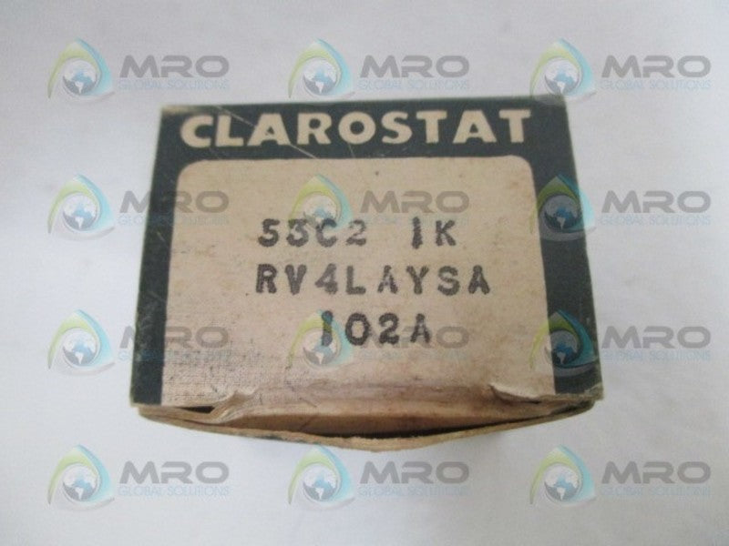 CLAROSTAT RV4LAYSA102A POTENTIOMETER 1K OHMS *NEW IN BOX*