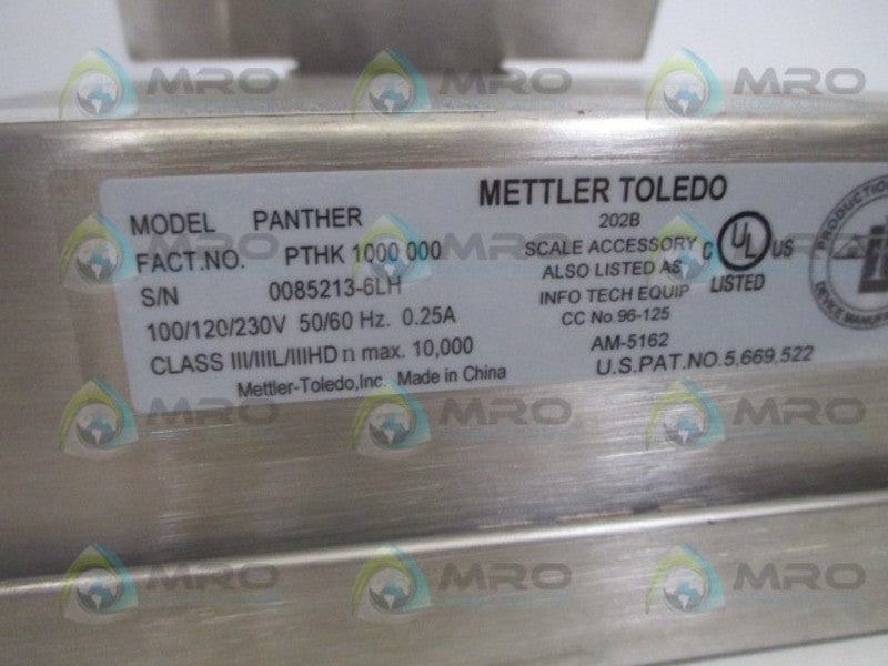 METTLER TOLEDO PANTHER PTHK1000000 ELECTRONIC SCALE *USED*