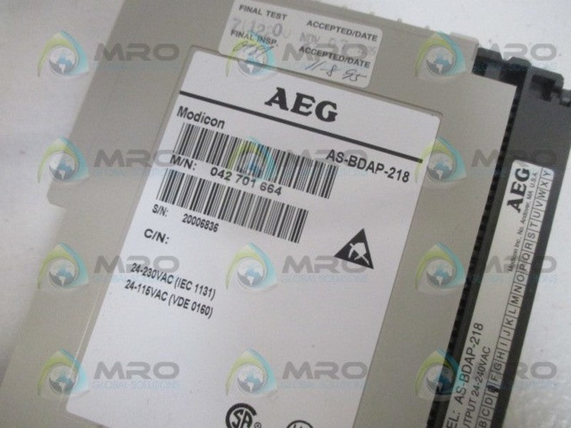 AEG SCHNEIDER AS-BDAP-218 OUTPUT MODULE *NEW IN BOX*