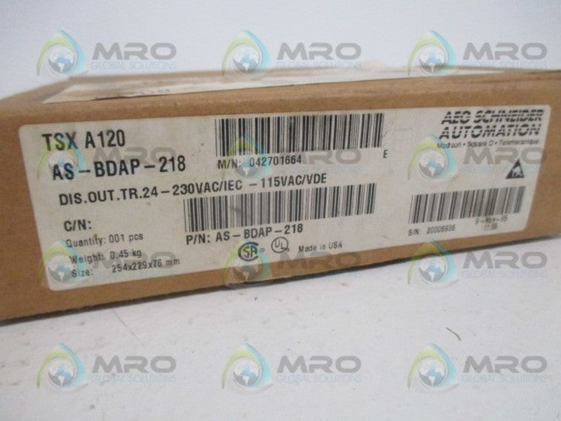 AEG SCHNEIDER AS-BDAP-218 OUTPUT MODULE *NEW IN BOX*