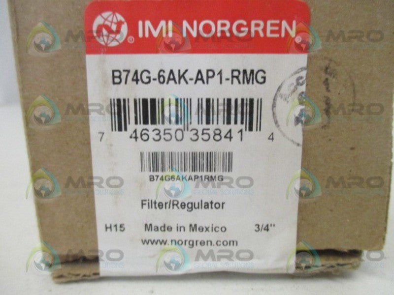 NORGREN B74G-6AK-AP1-RMG FITLER/REGULATOR 3/4" *NEW IN BOX*