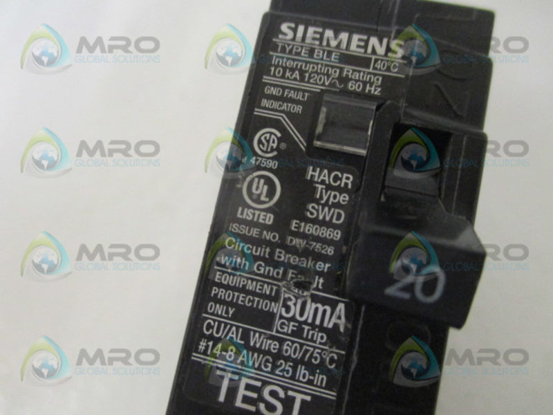 SIEMENS BE120 20A UNMP